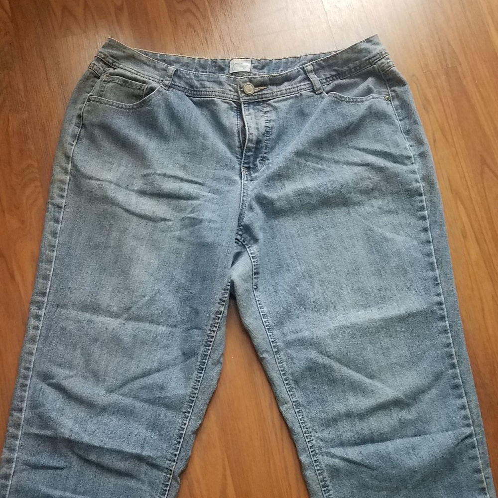SLiMMing JMS Denim Blue Jeans Capris 1X 20W